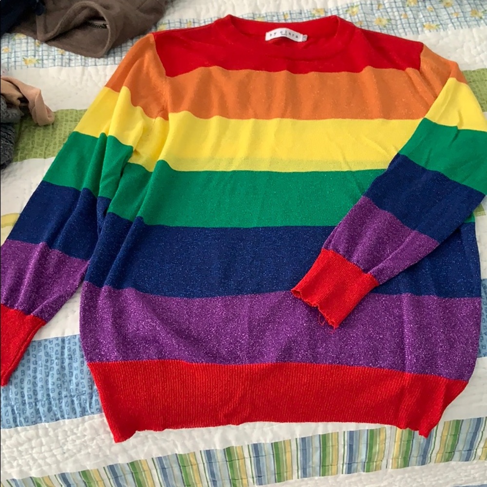 By Clara Paris rainbow Sweater